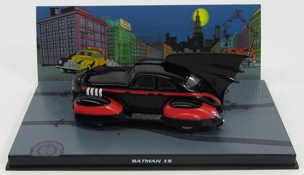 BATMAN Batmobile - 5 1941, Black Met Red BAT009 Модель 1:43