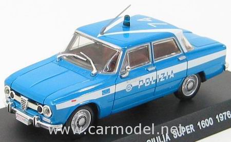 alfa romeo giulia super 1600 «polizia» - blue/white C050 Модель 1:43