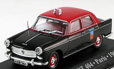 Модель 1:43 Peugeot 404 Taxi Paris - black/red