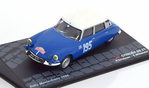 Модель 1:43 Citroen DS 21 №195 Rallye Monte-Carlo (P.Toivonen - E.Mikander) - blue/white