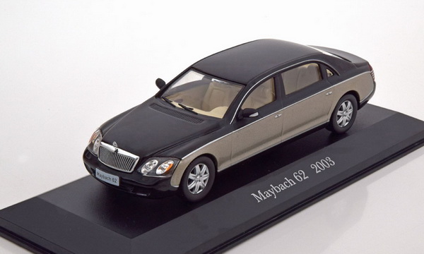 Модель 1:43 Maybach 62 2003 - black/silver