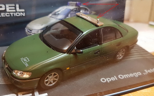 Модель 1:43 Opel Omega B «Feldjäger» - olive green