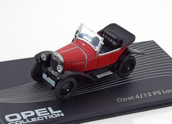 Модель 1:43 Opel 4/12 PS Laubfrosch - red/black