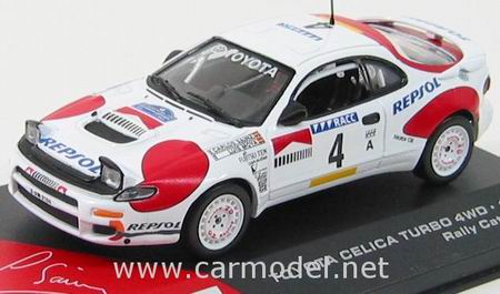 toyota celica turbo 4wd №4 winner rally catalunya world champion (carlos sainz - luis moya) SAINZn12 Модель 1:43