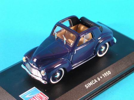 simca 6 cabrio spider - blue SIMCA014 Модель 1:43