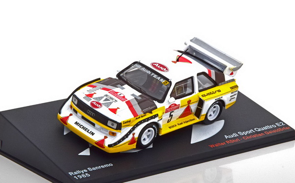 Модель 1:43 Audi Sport quattro E2 №5 Rally Sanremo (Walter Röhrl - Christian Geistdörfer)