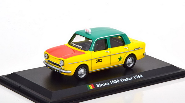 Модель 1:43 Simca 1000 Taxi Dakar - yellow/green/red