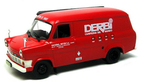Модель 1:43 Ford Transit Van «Derbi Campeona Del Mundo» - серия «Vehículos-De-Reparto-Y-Servicio-España» №22