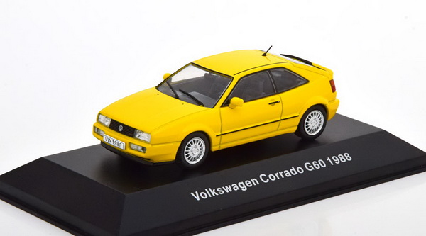 volkswagen corrado (g60) - yellow VW-22 Модель 1:43