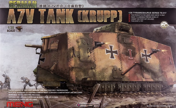 Модель 1:35 Krupp A7V Tank German