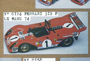 Модель 1:43 Ferrari 312 P Spider №1 24h Le Mans (NART - Jean-Claude Andruet) (KIT)