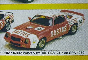 Модель 1:43 Chevrolet Camaro №14 Gr.3 BASTOS 24h Spa (KIT)