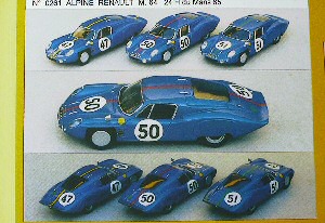 Модель 1:43 Alpine Renault M.64 24h №47/50/51 Le Mans KIT