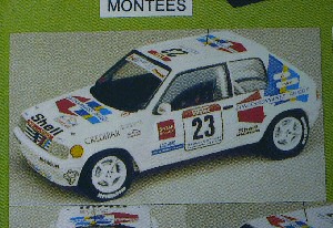 peugeot 205 rally №23 gr.a usine - tour de corse (doenlen blanche) kit MRK0264 Модель 1:43
