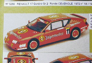 Модель 1:43 Alpine Renault GTA V.6 «Jagermeister» EuropaCup - MANO KETTERER KIT
