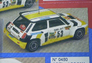 Модель 1:43 Renault 5 Turbo ~ CEVENNES ~ L~ AUTOMOBILE - RALLYE Monte-Carlo 83 №53 KIT