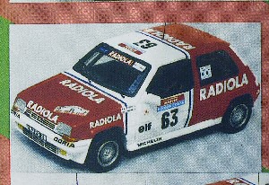 Модель 1:43 Renault 5 GT Turbo №63 Gr.N «Radiola» Tour de Corse №63 (Jean-Pierre Deriu) (KIT)