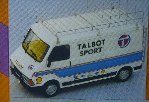 Модель 1:43 Citroen C35 Tole + GALERIE PH Assistance Talbot - Lotus Monte-Carlo KIT