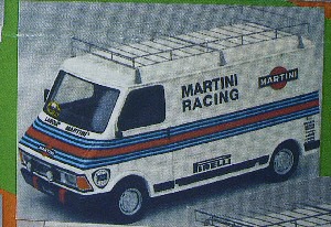 Модель 1:43 FIAT 242 E TOLE + GALERIE PHOTODEC Assistance Lancia «Martini Racing» Monte-Carlo KIT