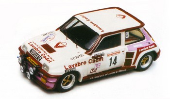 Модель 1:43 Renault 5 Turbo CEVENNES LAVABRE CADET - Rally Lyon-Charbonnieres №14 (Didier Auriol - NOUAILLE) KIT