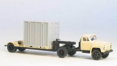 Модель 1:87 Модель 52-06 седельный тягач + 5Т. контейнер гражданский