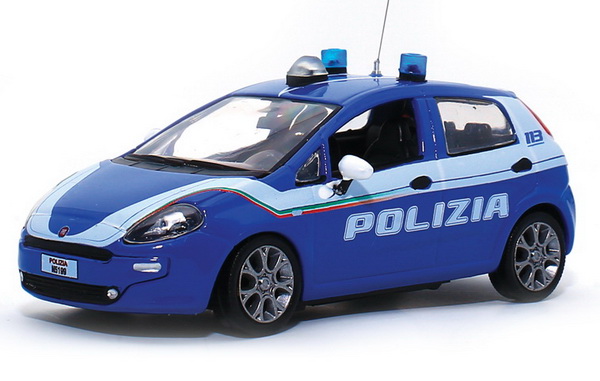 fiat grande punto polizia - blue/white 143.01.010 Модель 1:43