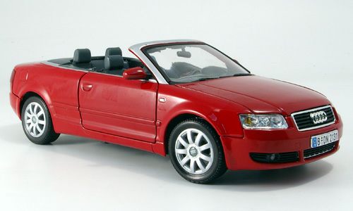 Модель 1:18 Audi A4 Cabrio - red met