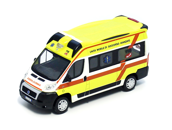 fiat ducato maxi «ambulanza unita medica di soccorso avanzato» MM53122A Модель 1:43