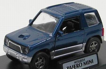 mitsubishi pajero mini - blue/silver MM02B Модель 1:43