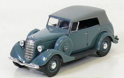 Модель М1 Фаэтон (тент) - серо-голубой H158B Модель 1:43