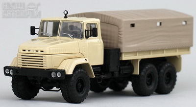 КрАЗ-260 бортовой тент - песочный H291A Модель 1:43