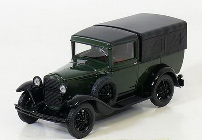 Модель 1:43 Модель 4 Пикап (тент) - темно-зелёный/чёрный