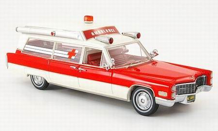 cadillac s - s ambulance - red/white 156314 Модель 1:43