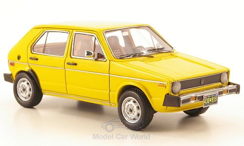 volkswagen rabbit (us golf) (5-door) - yellow NEO43959 Модель 1:43