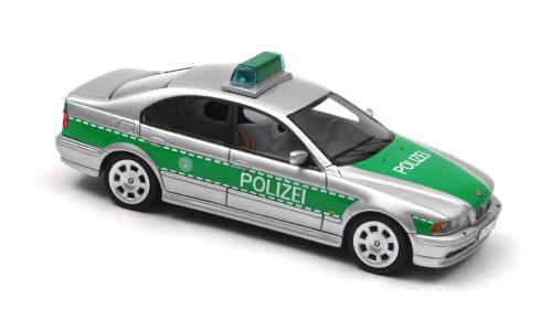 bmw 520 (e39) «polizei» - silver/green NEO43298 Модель 1:43