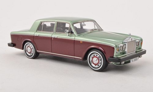 Rolls-Royce Silver Shadow II - light green met/dark red NEO44180 Модель 1:43