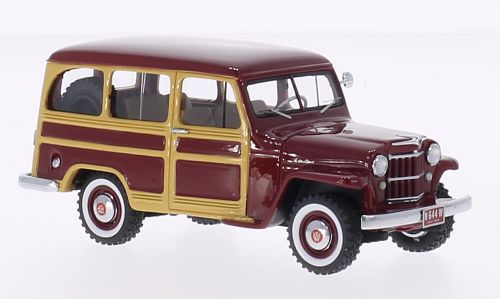 jeep willys station wagon 4x4 - dark red/brown NEO44644 Модель 1:43