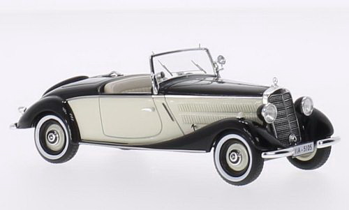 mercedes-benz 170 v roadster 1936 black/beige NEO45105 Модель 1:43