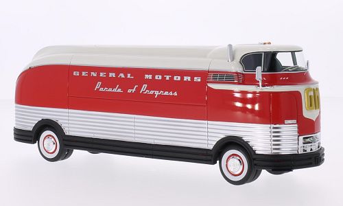 general motors futurliner "parade of progress" 1941 red/white NEO46470 Модель 1:43