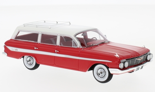 chevrolet nomad station wagon 1961 red/white NEO46965 Модель 1:43