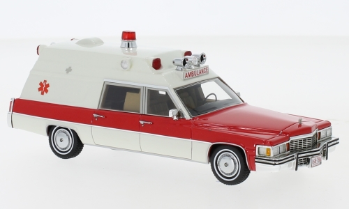 Модель 1:43 Cadillac Superior Ambulance (скорая медицинская помощь) - white/red