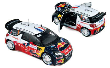 Модель 1:18 Citroen DS3 WRC №1 «Red Bull» World Champion Rally France (Sebastian Loeb - Daniel Elena)