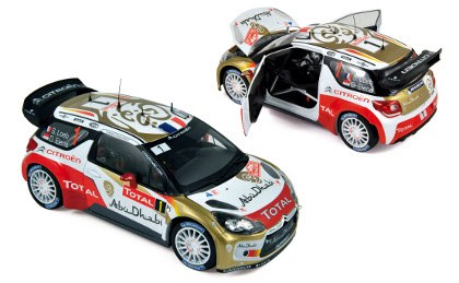 Модель 1:18 Citroen DS3 WRC №1 Winner Rallye Monte-Carlo (Sebastien Loeb - Daniel Elena)