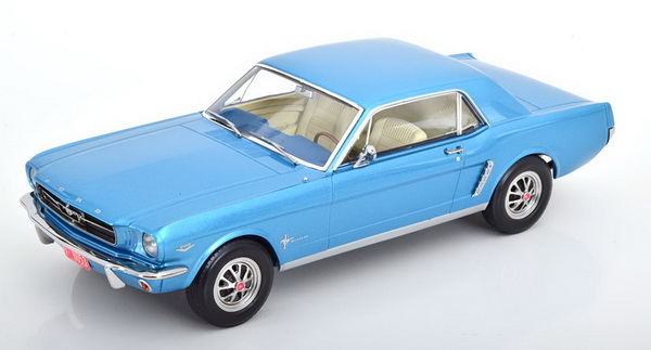 Ford Mustang Hardtop Coupe - 1965 - Turquoise met 182800 Модель 1:18
