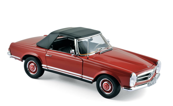 mercedes-benz 280sl cabriolet (w113) 1969 red 183520 Модель 1:18