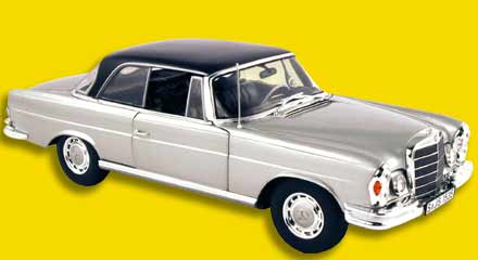 mercedes-benz 280se coupe - silver 183526 Модель 1:18