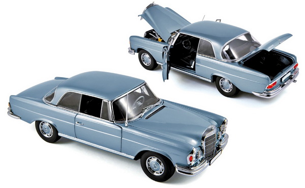 Модель 1:18 Mercedes-Benz 280 SE Coupe (W111) 1969 Light Blue Metallic