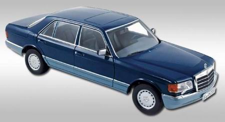 Модель 1:18 Mercedes-Benz 560 SEL (W126) - blue met