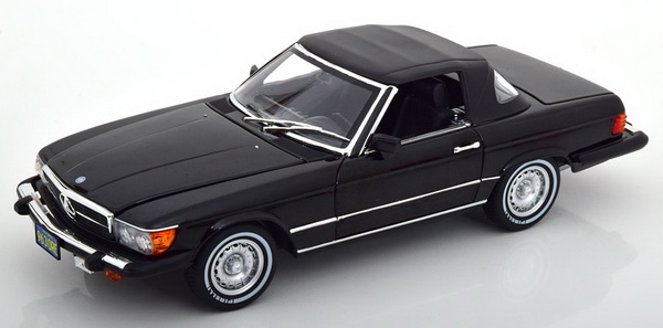Модель 1:18 Mercedes-Benz 450 SL (R107) US-Version American Giggolo - black