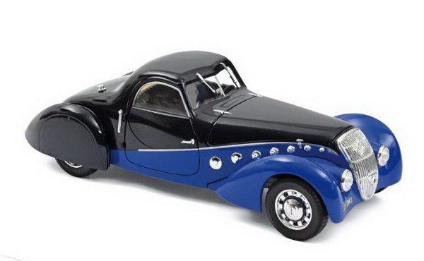 peugeot 302 darl'mat coupe - 2-tones blue 184696 Модель 1:18